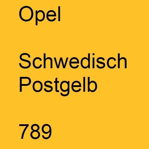 Opel, Schwedisch Postgelb, 789.